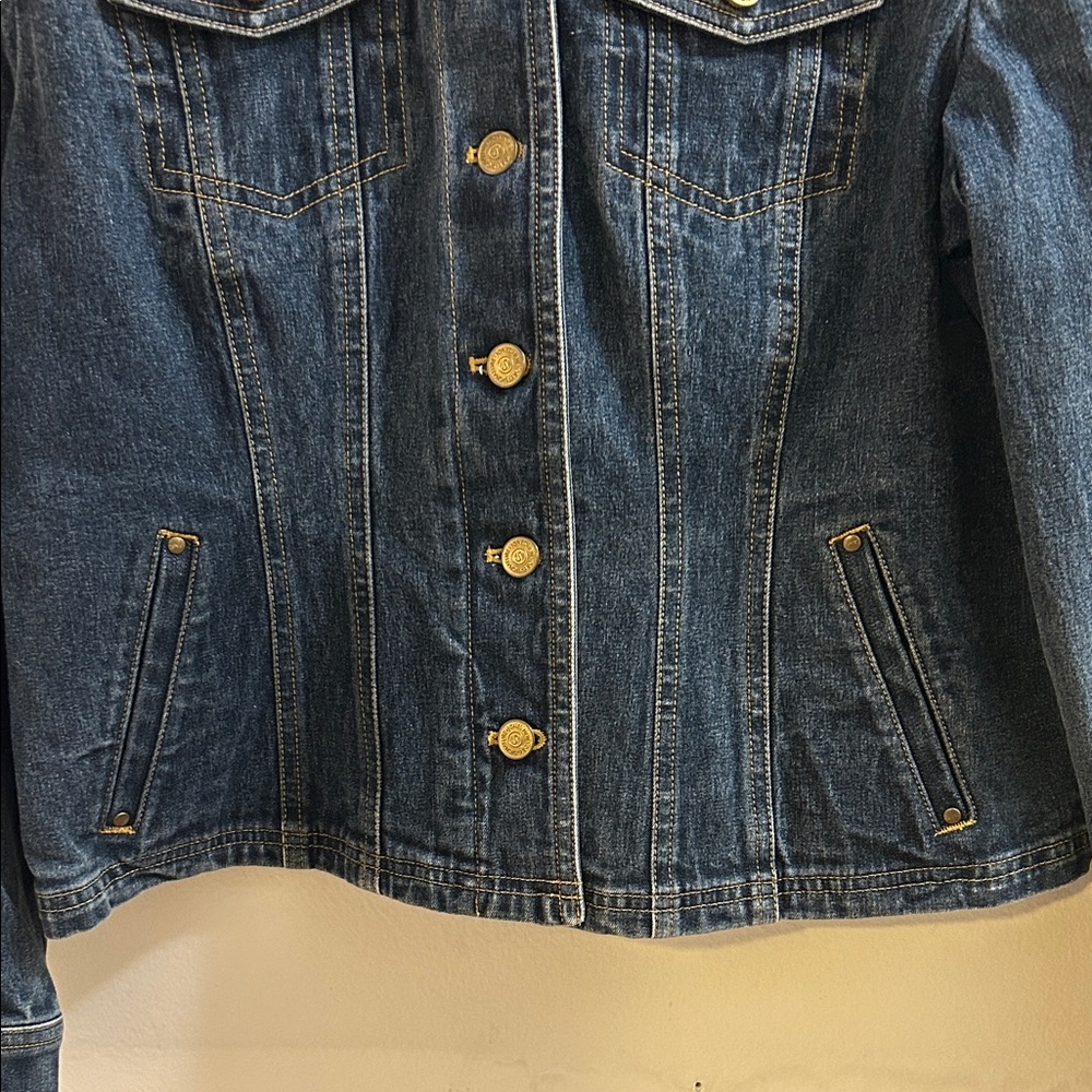 Jones New York Dark Blue Denim Jacket* - Picture 5 of 10